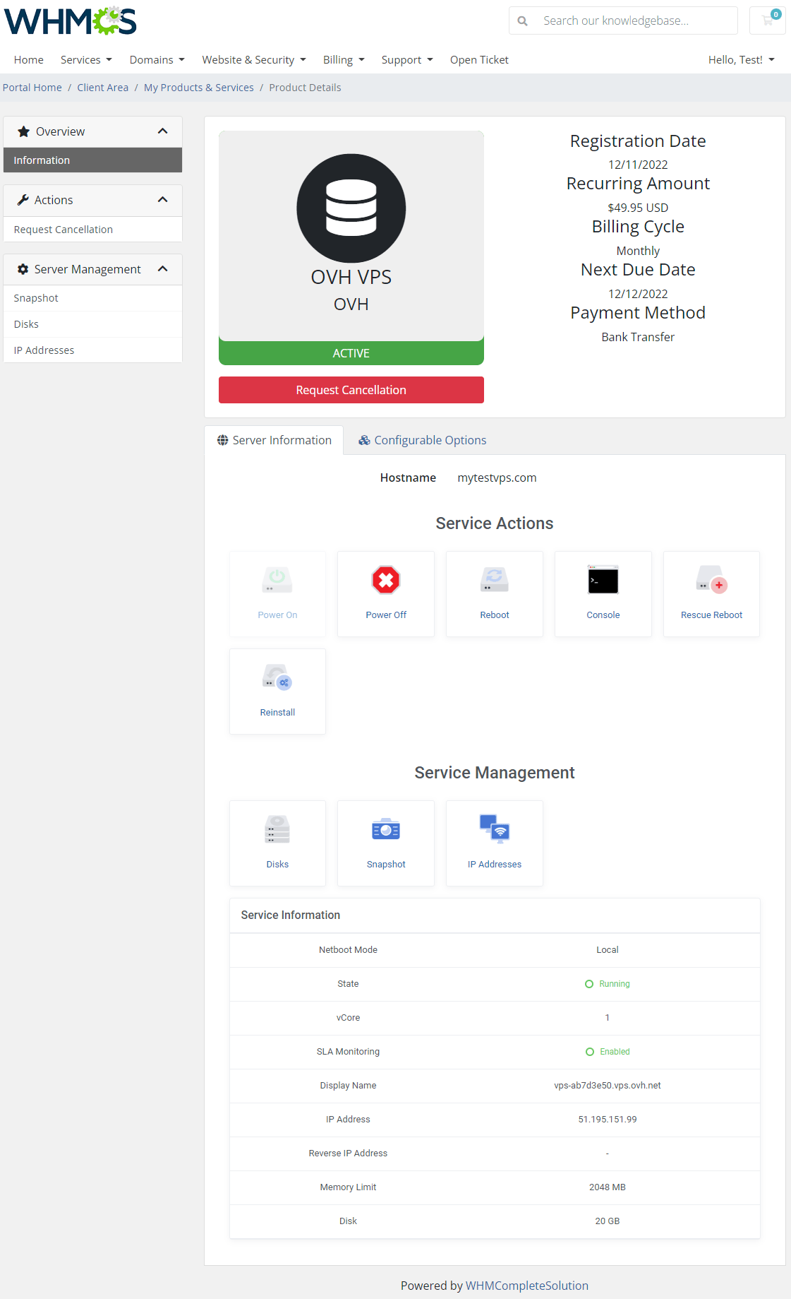 OVH VPS & Dedicated Servers For WHMCS ModulesGarden Wiki