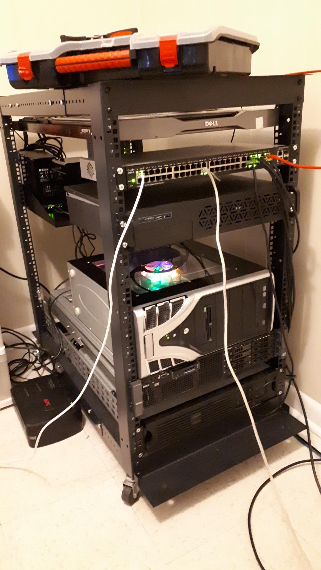 The beginning of my rig, dedicated gaming servers and a large NAS
