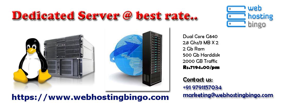 webhostingbingo offers dedicated server at reasnable cost with specific