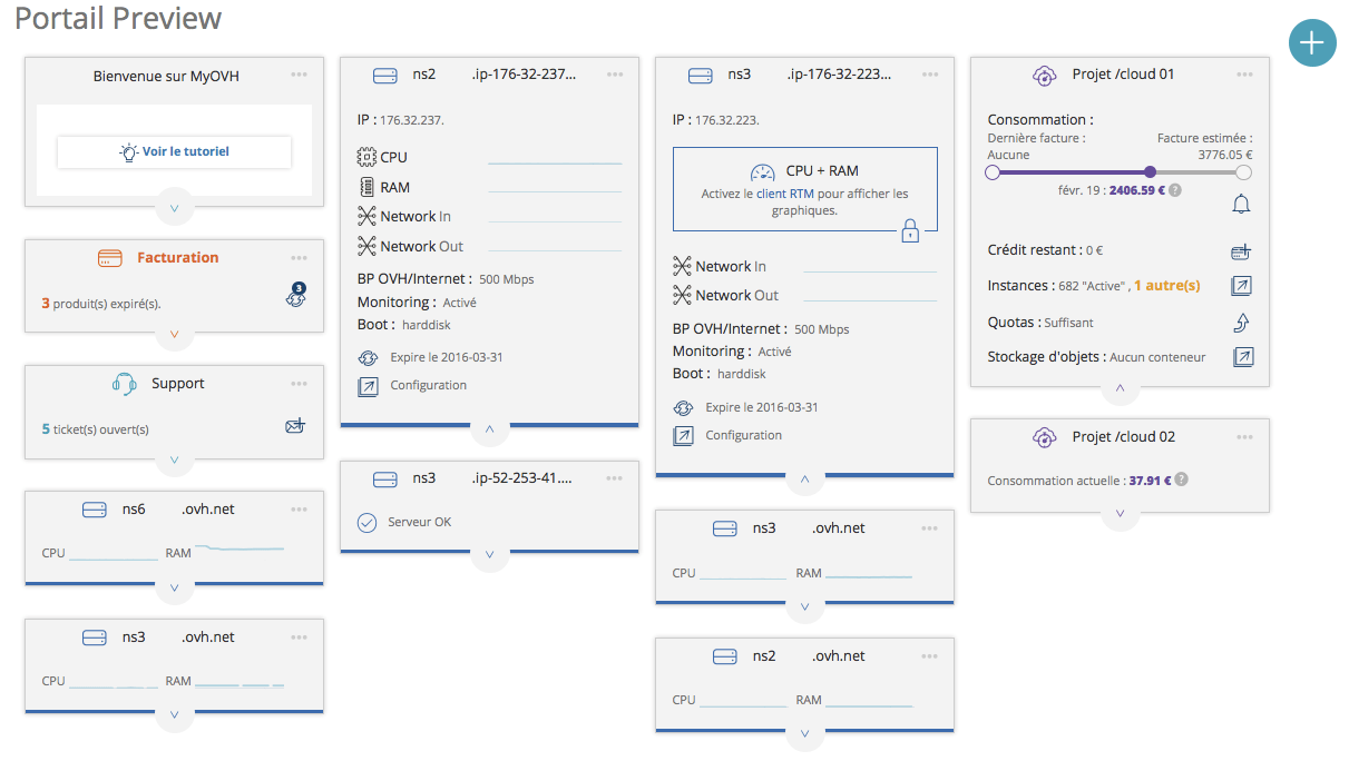 OVH News MyOVH a custom dashboard in your OVH manager