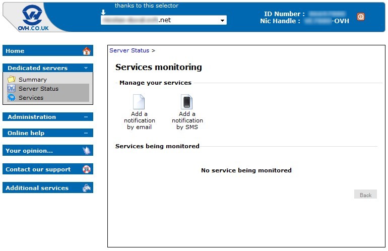 Server monitoring OVH
