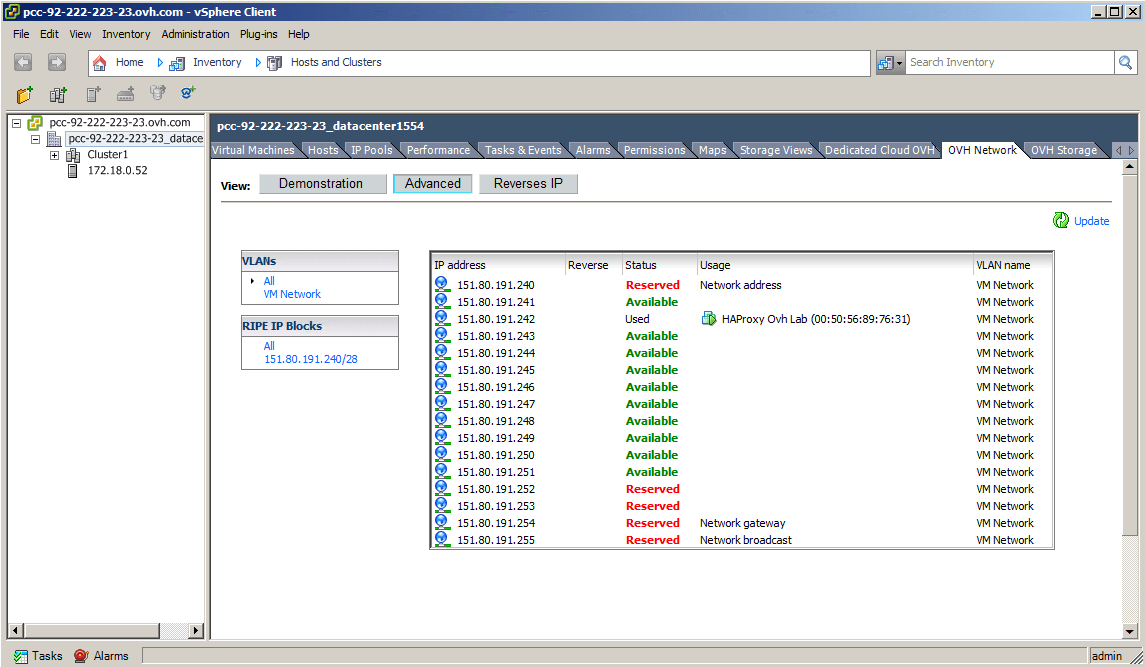 Cloud VMware vSphere Dedicated Cloud OVH