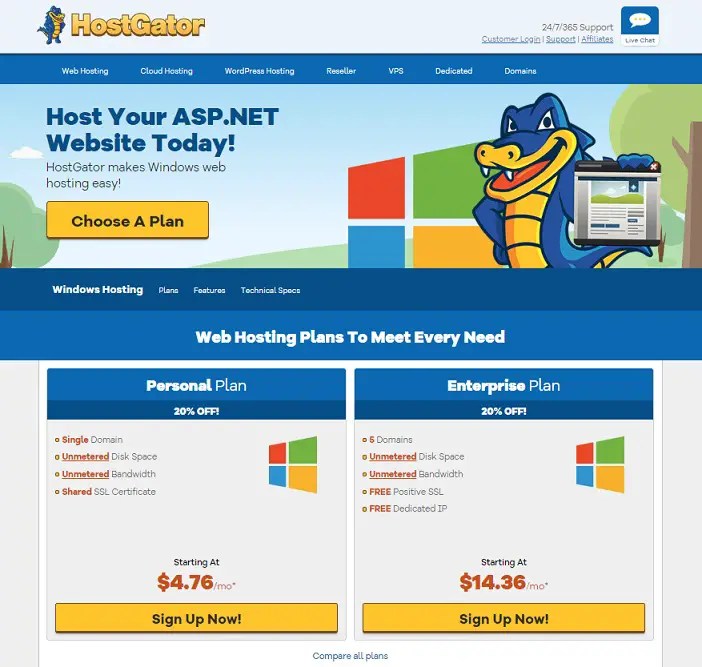 HostGator Windows Hosting Review 2020 (Real Uptime Records + Speed Test